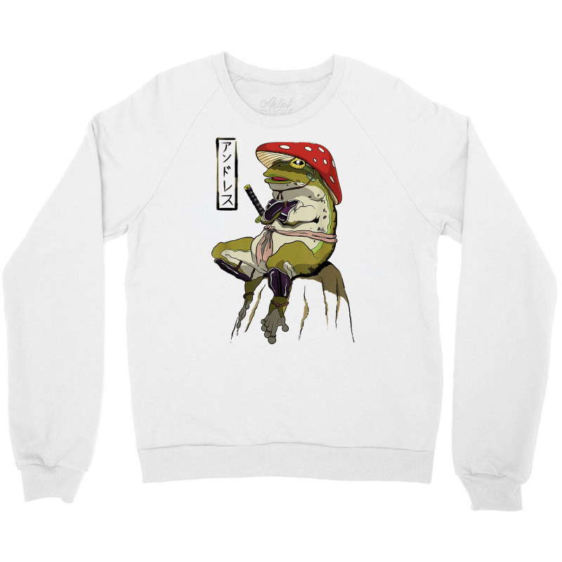 Mushroom Hat Samurai Frog Vintage Japanese Warrior T Shirt Crewneck Sweatshirt by cm-arts | Artistshot