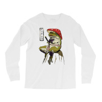 Mushroom Hat Samurai Frog Vintage Japanese Warrior T Shirt Long Sleeve Shirts | Artistshot