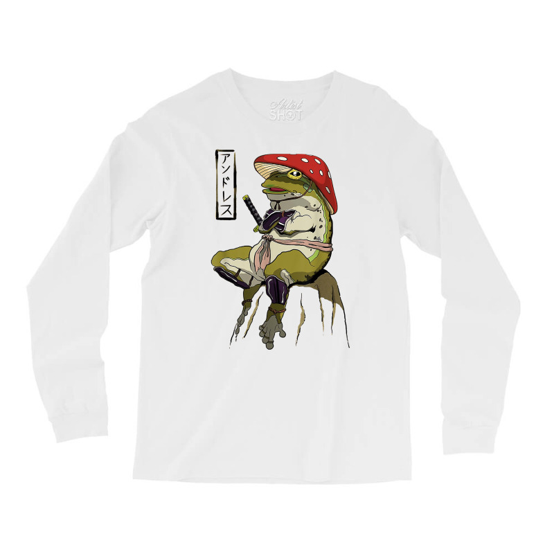 Mushroom Hat Samurai Frog Vintage Japanese Warrior T Shirt Long Sleeve Shirts by cm-arts | Artistshot