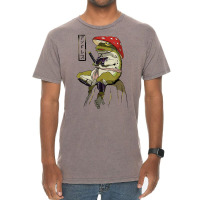 Mushroom Hat Samurai Frog Vintage Japanese Warrior T Shirt Vintage T-shirt | Artistshot