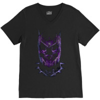 Black Panther Neon Style V-neck Tee | Artistshot