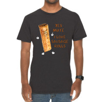 I Love Sausage Rolls Vintage T-shirt | Artistshot