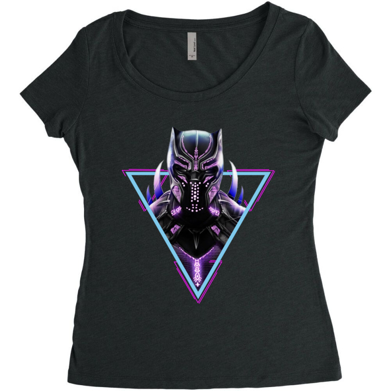 Black Panther Retro Women's Triblend Scoop T-shirt by cm-arts | Artistshot