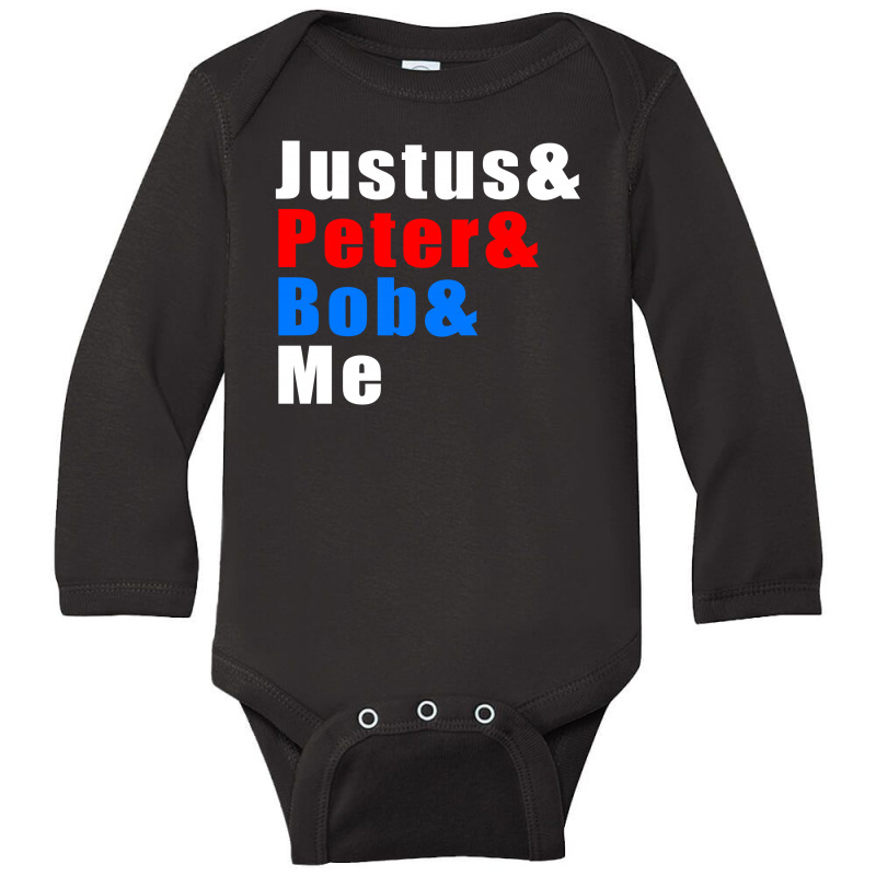 Justus & Peter & Bob & Me Long Sleeve Baby Bodysuit by waroenk design | Artistshot