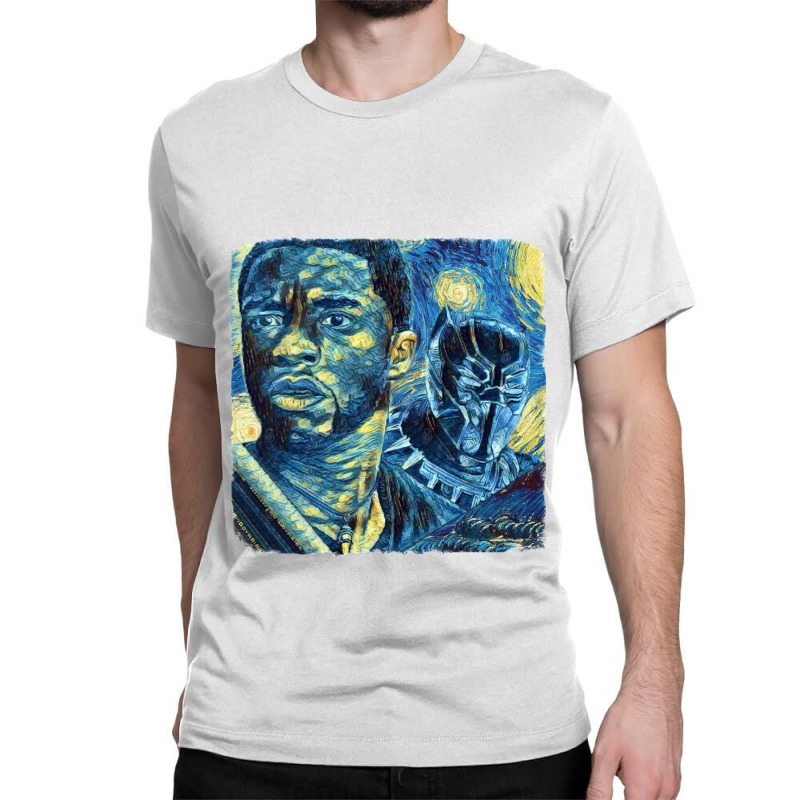 Black Panther Van Gogh Classic T-shirt by cm-arts | Artistshot