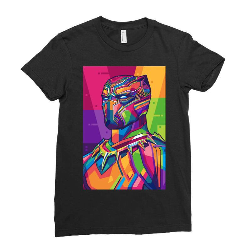 Black Panther Wpap Style Ladies Fitted T-Shirt by cm-arts | Artistshot