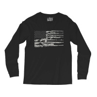 Big American Flag With Machine Guns  2a Flag Shirt Long Sleeve Shirts | Artistshot