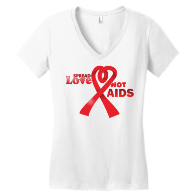 Aids Women's V-neck T-shirt Designed By Ca Si Kancil