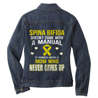 Spina Bifida Comes With Mom Who Never Gives Up Ladies Denim Jacket | Artistshot