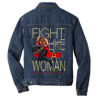 Fight Like A Woman Men Denim Jacket | Artistshot