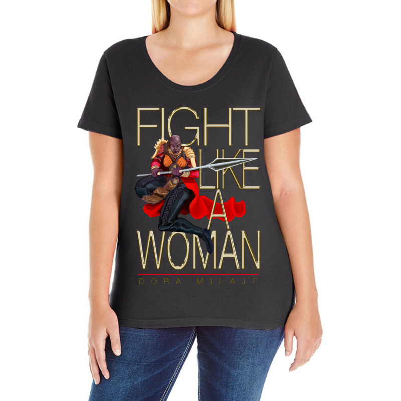 Fight Like A Woman Ladies Curvy T-Shirt by cm-arts | Artistshot