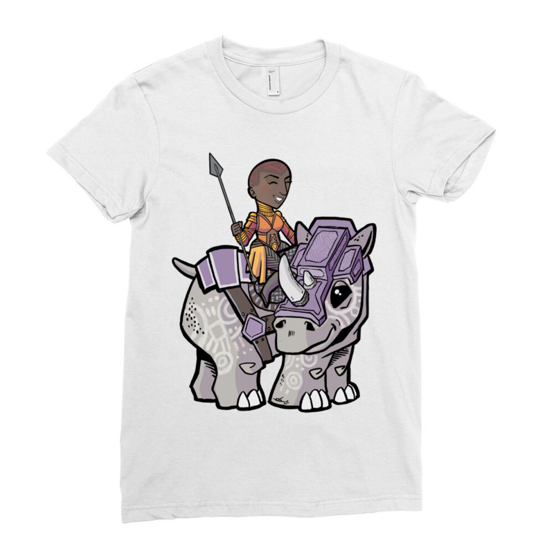 General + War Rhino Ladies Fitted T-Shirt by cm-arts | Artistshot