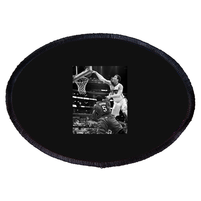 Blake Griffin Over Kendrick Perkins Oval Patch | Artistshot