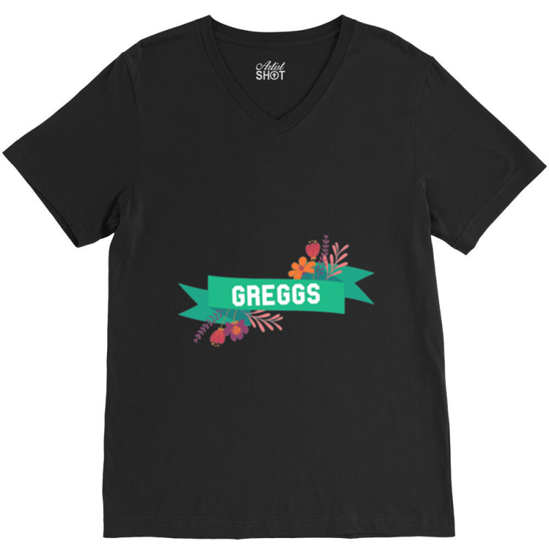 Greggs - Funny Sausage Roll V-Neck Tee by cm-arts | Artistshot