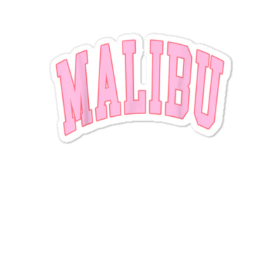 Malibu California Preppy Pink Varsity - Malibu - Sticker