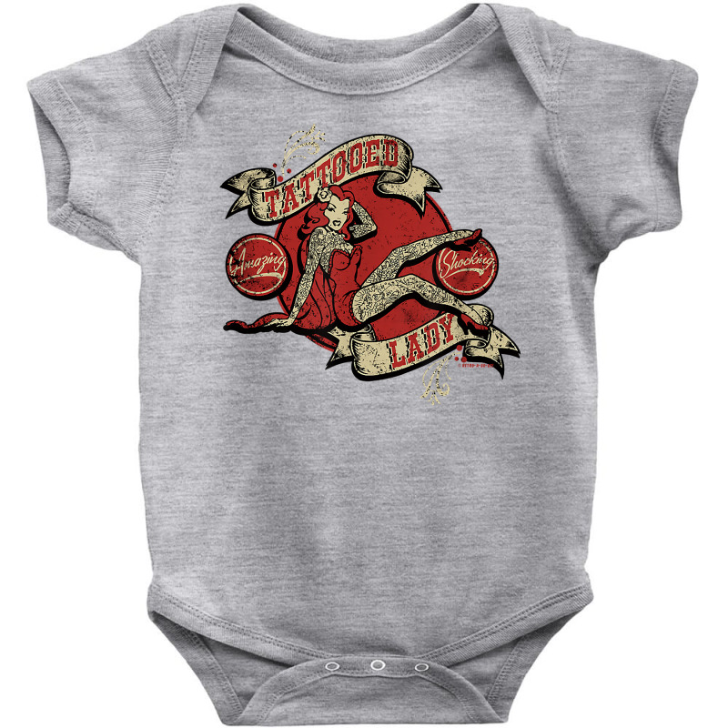 Retro A Go Go Vintage Sideshow Pinup Tattoo Lady T Shirt Baby Bodysuit by sarlesfo | Artistshot