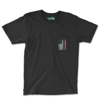 American Flag Aerial And Satellite Installer T Shirt Pocket T-shirt | Artistshot