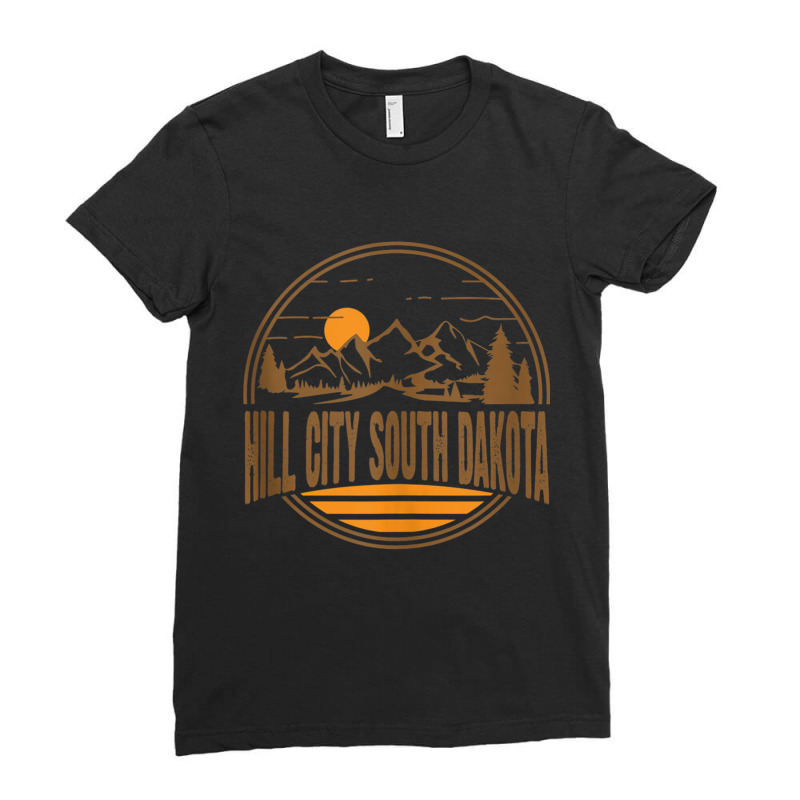 Vintage Hill City South Dakota Mountain Hiking Print Tank Top Ladies Fitted T-Shirt by cm-arts | Artistshot