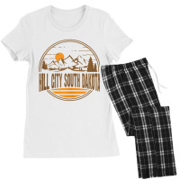 Vintage Hill City South Dakota Mountain Hiking Print Tank Top Women's Pajamas Set | Artistshot