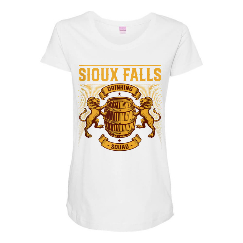 Sioux Falls Drinking Squad South Dakota Homebrewing Sd Tank Top Maternity Scoop Neck T-shirt by cm-arts | Artistshot