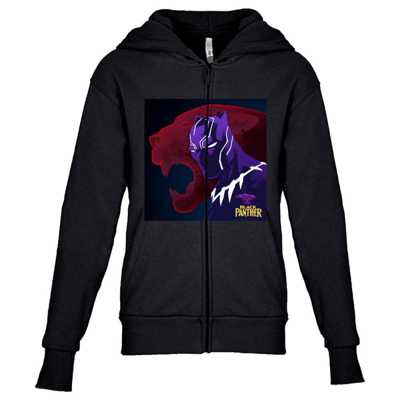 Panther Youth Zipper Hoodie by cm-arts | Artistshot