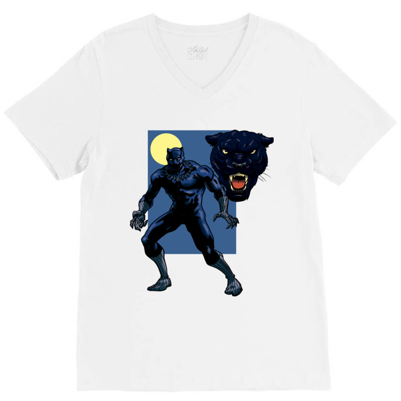 Panther V-Neck Tee by cm-arts | Artistshot