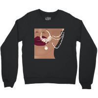 Desi Indian Pakistani  With Red Lips And Nose Ring With Chain Crewneck Sweatshirt | Artistshot