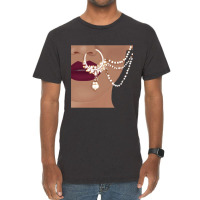 Desi Indian Pakistani  With Red Lips And Nose Ring With Chain Vintage T-shirt | Artistshot