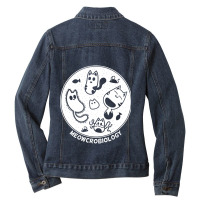 Cats Love Microbiology Ladies Denim Jacket | Artistshot