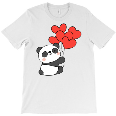 Panda Cute Love Balloon Animal T-shirt Designed By Gani-75
