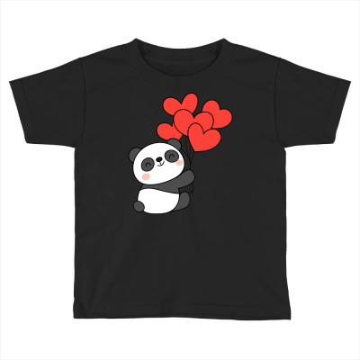 Panda Cute Love Balloon Animal Toddler T-shirt Designed By Gani-75
