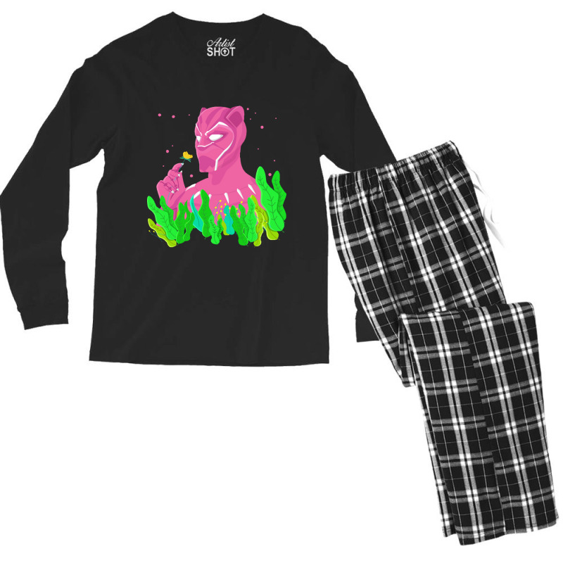 T'challa Pink Panther Men's Long Sleeve Pajama Set by cm-arts | Artistshot