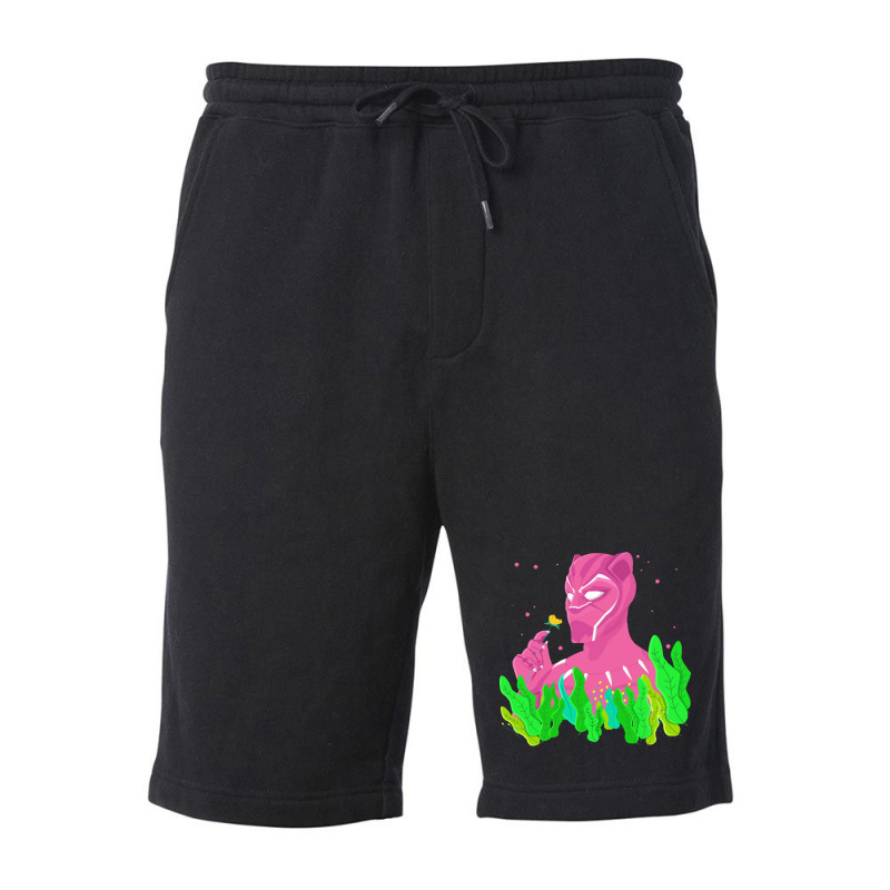 T'challa Pink Panther Fleece Short by cm-arts | Artistshot