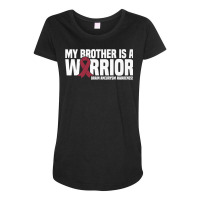 My Brother Is A Warrior Brain Aneurysm Awareness Premium T Shirt Maternity Scoop Neck T-shirt | Artistshot