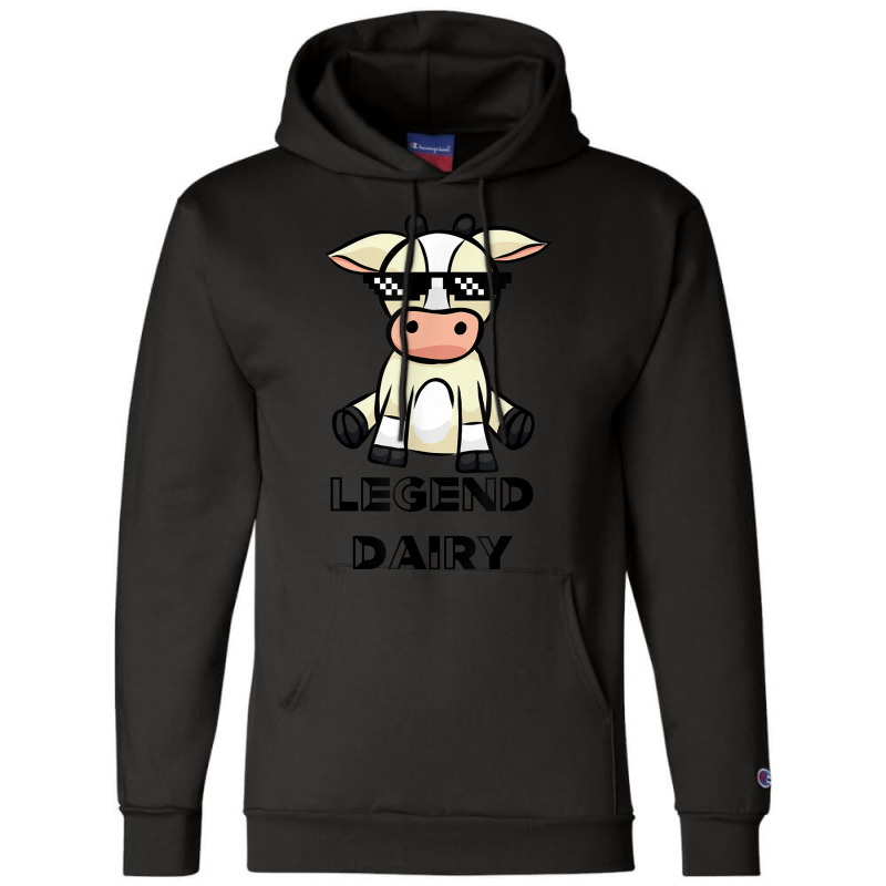 Cow Shirt - Legendairy - Cow Print Shirt - Pun Shirt Champion Hoodie | Artistshot