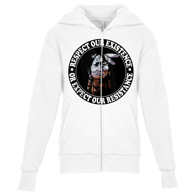 Native American Chief   Sitting Bull Lakota Sioux Tank Top Youth Zipper Hoodie | Artistshot