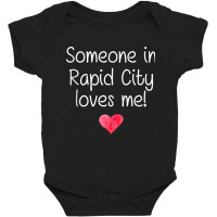 Someone In Rapid City Sd South Dakota Loves Me City Gift Tank Top Baby Bodysuit | Artistshot