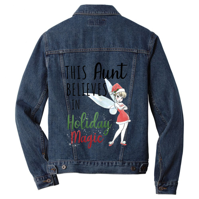 Funny Peter Pan Christmas Tinker Bell Holiday Magic Aunt Men Denim Jacket by CharlizeShanon | Artistshot