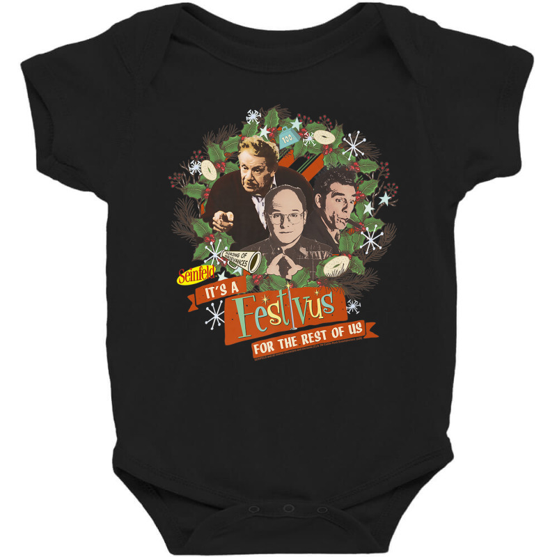 Seinfeld Festivus It's A Festivus For The Rest Of Us Wreath Premium T Baby Bodysuit by cm-arts | Artistshot