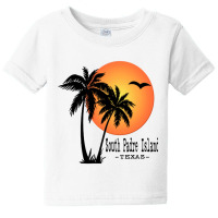 South Padre Island Souvenir Texas Gift Palm Tree Sun Beach Long Sleeve Baby Tee | Artistshot