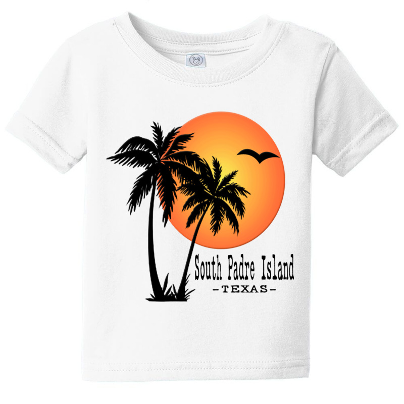 South Padre Island Souvenir Texas Gift Palm Tree Sun Beach Long Sleeve Baby Tee by cm-arts | Artistshot