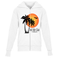 South Padre Island Souvenir Texas Gift Palm Tree Sun Beach Long Sleeve Youth Zipper Hoodie | Artistshot