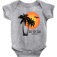 South Padre Island Souvenir Texas Gift Palm Tree Sun Beach Long Sleeve Baby Bodysuit | Artistshot