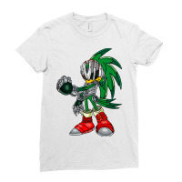 Metal Green Hedgehog Robot Ladies Fitted T-shirt | Artistshot