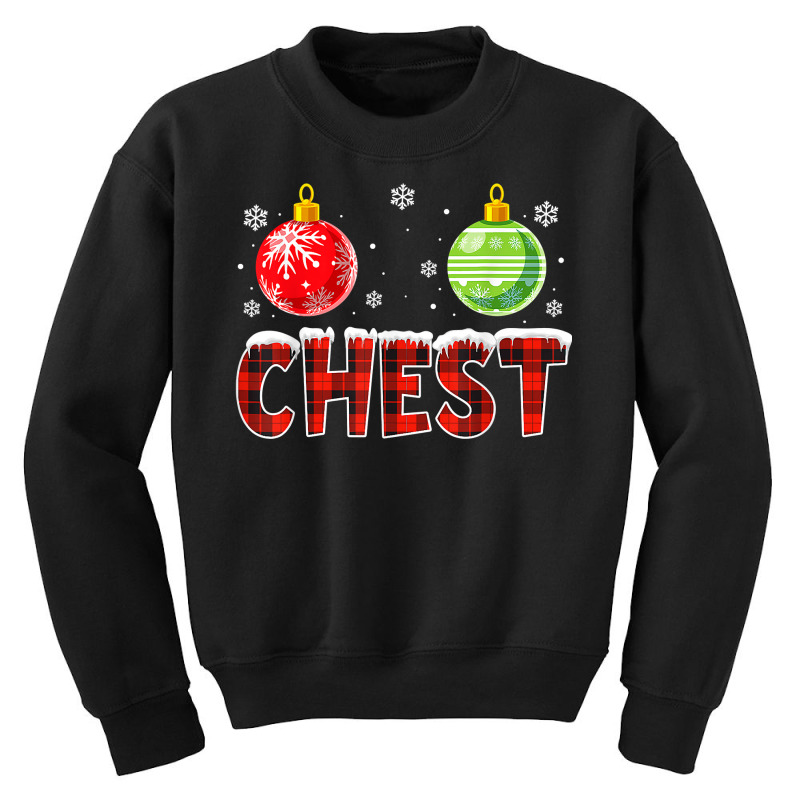 Chest Nuts Matching Chestnuts Funny Christmas Couples Chest T Shirt Youth Sweatshirt | Artistshot