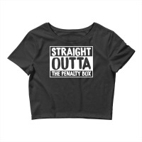 Straight Outta The Penalty Box Funny Ice Hockey Graphic Tee Pullover H Crop Top | Artistshot