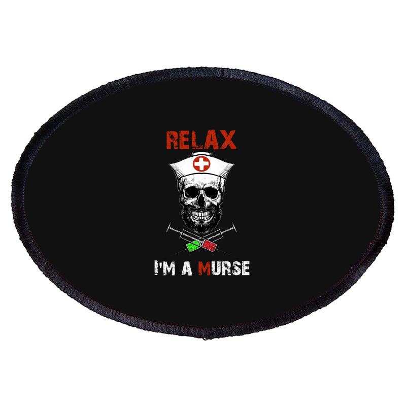 Funny Murse Male Nurse Gift Oval Patch | Artistshot