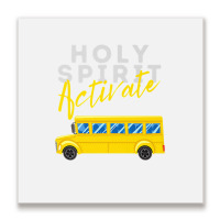 Holy Spirit Activate   Bus Driver Fun Christian Religious Premium T Sh Metal Print Square | Artistshot