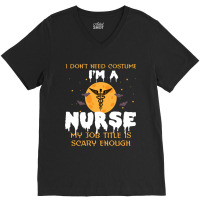 Halloween Nurse V-neck Tee | Artistshot