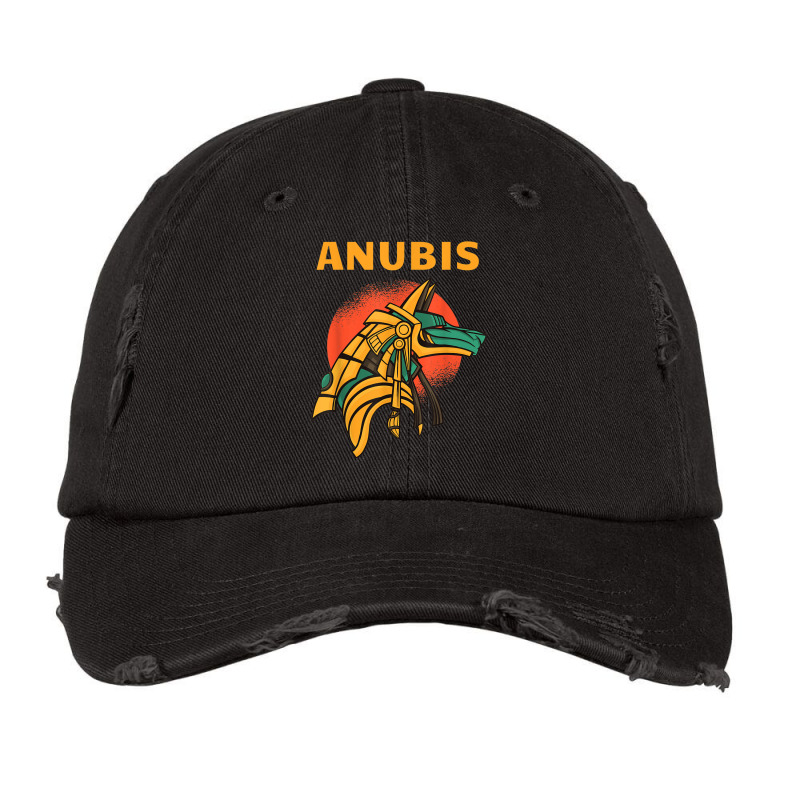 Anubis Ancient Egyptian Mythology Anubis Dog Head Symbol Vintage Cap by LucianaFoster | Artistshot